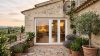 Porte-fenêtre bois 3 vantaux, 1 fixe + 2 ouvrants — pin peint en blanc