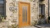 Porte d'entrée bois modèle 024 sur mesure — photo d'ambiance, chêne verni