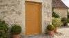 Porte d'entrée bois modèle 074 sur mesure — photo d'ambiance, chêne verni
