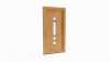 Porte d'entrée bois modèle 001 sur mesure — dessin du modèle, chêne verni