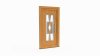 Porte d'entrée bois modèle 004 sur mesure — dessin du modèle, chêne verni