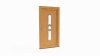 Porte d'entrée bois modèle 006 sur mesure — dessin du modèle, chêne verni