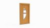 Porte d'entrée bois modèle 008 sur mesure — dessin du modèle, chêne verni