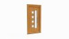 Porte d'entrée bois modèle 014 sur mesure — dessin du modèle, chêne verni