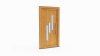 Porte d'entrée bois modèle 015 sur mesure — dessin du modèle, chêne verni