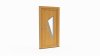 Porte d'entrée bois modèle 017 sur mesure — dessin du modèle, chêne verni