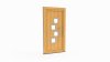 Porte d'entrée bois modèle 018 sur mesure — dessin du modèle, chêne verni