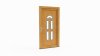 Porte d'entrée bois modèle 021 sur mesure — dessin du modèle, chêne verni