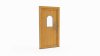Porte d'entrée bois modèle 022 sur mesure — dessin du modèle, chêne verni