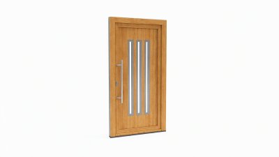 Porte d'entrée bois modèle 024 sur mesure — dessin du modèle, chêne verni
