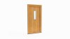 Porte d'entrée bois modèle 026 sur mesure — dessin du modèle, chêne verni