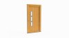 Porte d'entrée bois modèle 028 sur mesure — dessin du modèle, chêne verni