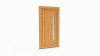 Porte d'entrée bois modèle 029 sur mesure — dessin du modèle, chêne verni