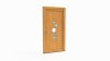 Porte d'entrée bois modèle 032 sur mesure — dessin du modèle, chêne verni