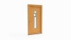 Porte d'entrée bois modèle 033 sur mesure — dessin du modèle, chêne verni