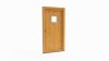 Porte d'entrée bois modèle 037 sur mesure — dessin du modèle, chêne verni