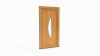 Porte d'entrée bois modèle 040 sur mesure — dessin du modèle, chêne verni