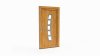 Porte d'entrée bois modèle 042 sur mesure — dessin du modèle, chêne verni