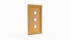 Porte d'entrée bois modèle 044 sur mesure — dessin du modèle, chêne verni