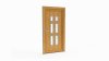Porte d'entrée bois modèle 046 sur mesure — dessin du modèle, chêne verni