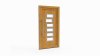 Porte d'entrée bois modèle 049 sur mesure — dessin du modèle, chêne verni