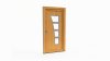 Porte d'entrée bois modèle 052 sur mesure — dessin du modèle, chêne verni