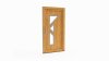 Porte d'entrée bois modèle 053 sur mesure — dessin du modèle, chêne verni