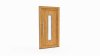 Porte d'entrée bois modèle 054 sur mesure — dessin du modèle, chêne verni