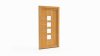 Porte d'entrée bois modèle 063 sur mesure — dessin du modèle, chêne verni
