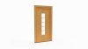 Porte d'entrée bois modèle 064 sur mesure — dessin du modèle, chêne verni