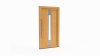 Porte d'entrée bois modèle 066 sur mesure — dessin du modèle, chêne verni
