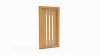 Porte d'entrée bois modèle 067 sur mesure — dessin du modèle, chêne verni