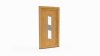 Porte d'entrée bois modèle 068 sur mesure — dessin du modèle, chêne verni