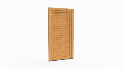 Porte d'entrée bois modèle 072 sur mesure — dessin du modèle, chêne verni