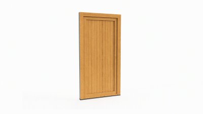 Porte d'entrée bois modèle 073 sur mesure — dessin du modèle, chêne verni