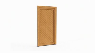 Porte d'entrée bois modèle 074 sur mesure — dessin du modèle, chêne verni