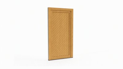 Porte d'entrée bois modèle 075 sur mesure — dessin du modèle, chêne verni