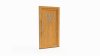Porte d'entrée bois modèle 076 sur mesure — dessin du modèle, chêne verni