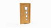 Porte d'entrée bois modèle 077 sur mesure — dessin du modèle, chêne verni