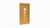Porte d'entrée bois modèle 078 sur mesure — dessin du modèle, chêne verni