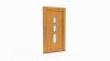 Porte d'entrée bois modèle 089 sur mesure — dessin du modèle, chêne verni