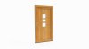 Porte d'entrée bois modèle 093 sur mesure — dessin du modèle, chêne verni