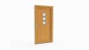 Porte d'entrée bois modèle 094 sur mesure — dessin du modèle, chêne verni
