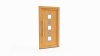 Porte d'entrée bois modèle 095 sur mesure — dessin du modèle, chêne verni