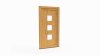 Porte d'entrée bois modèle 096 sur mesure — dessin du modèle, chêne verni