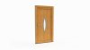 Porte d'entrée bois modèle 097 sur mesure — dessin du modèle, chêne verni