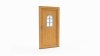 Porte d'entrée bois modèle 101 sur mesure — dessin du modèle, chêne verni