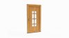 Porte d'entrée bois modèle 102 sur mesure — dessin du modèle, chêne verni