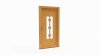 Porte d'entrée bois modèle 103 sur mesure — dessin du modèle, chêne verni