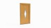 Porte d'entrée bois modèle 104 sur mesure — dessin du modèle, chêne verni